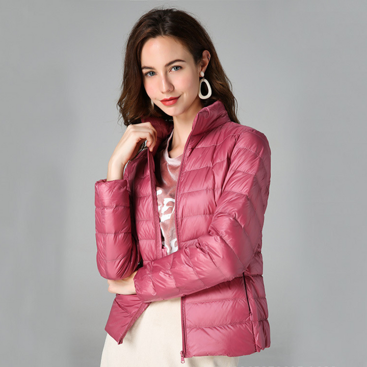 Damenjacke Leichtgewicht Faltendesign mit Praktischen Taschen