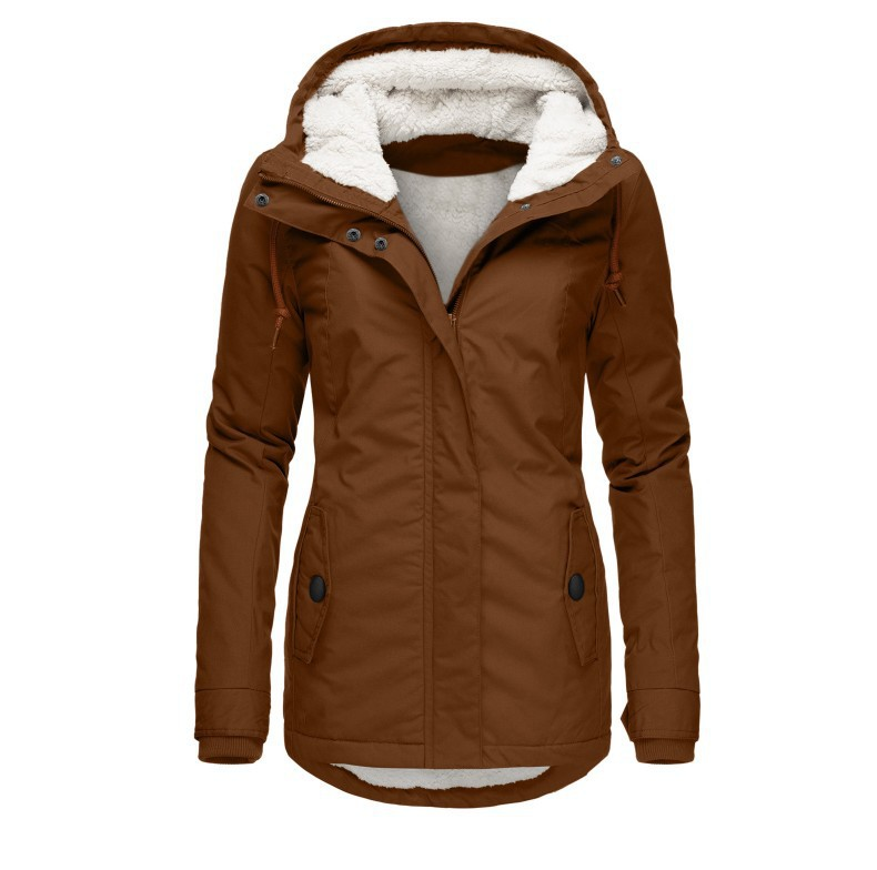 Women's jacket polyester water- and windproof elegant winter style
