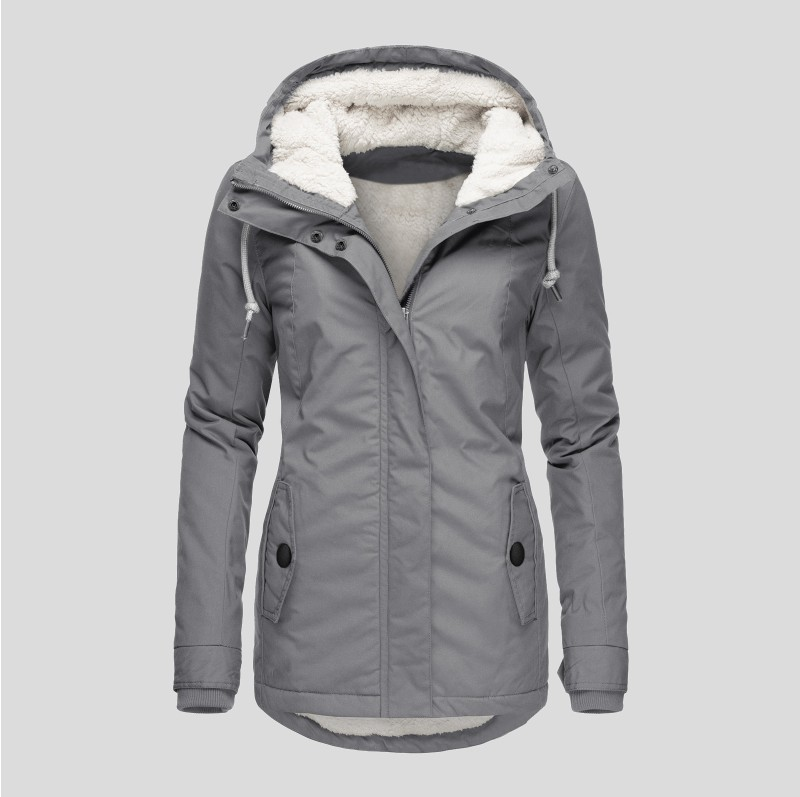 Women's jacket polyester water- and windproof elegant winter style
