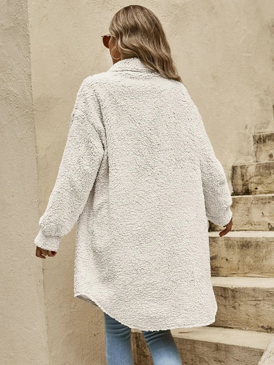 Damenjacke Teddy Oversized Stil für Komfort und Wärme