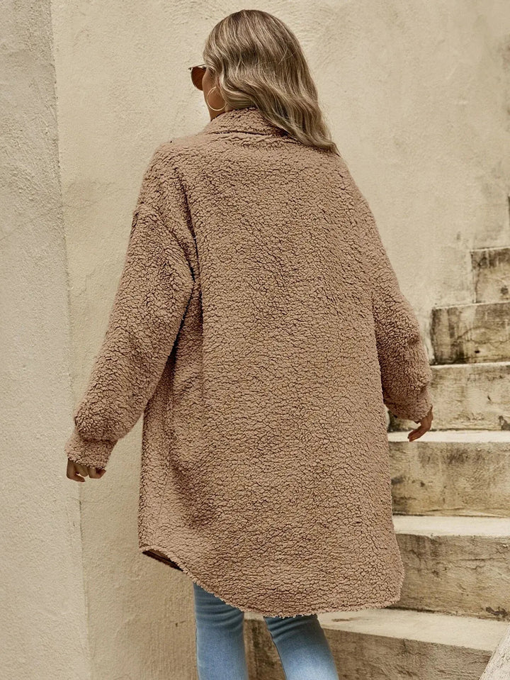 Damenjacke Teddy Oversized Stil für Komfort und Wärme