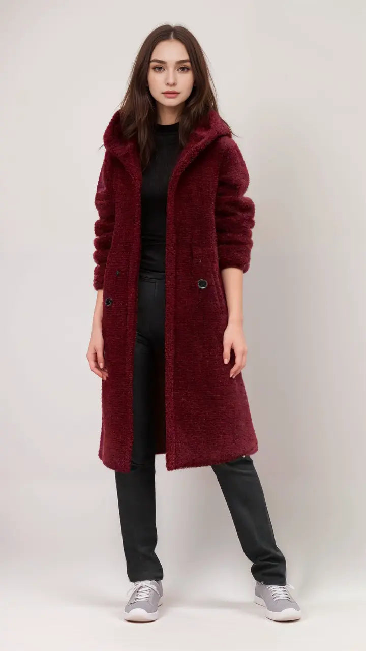 Damenjacke Teddyjacke Aus Weichem Material Im Trendigen Stil