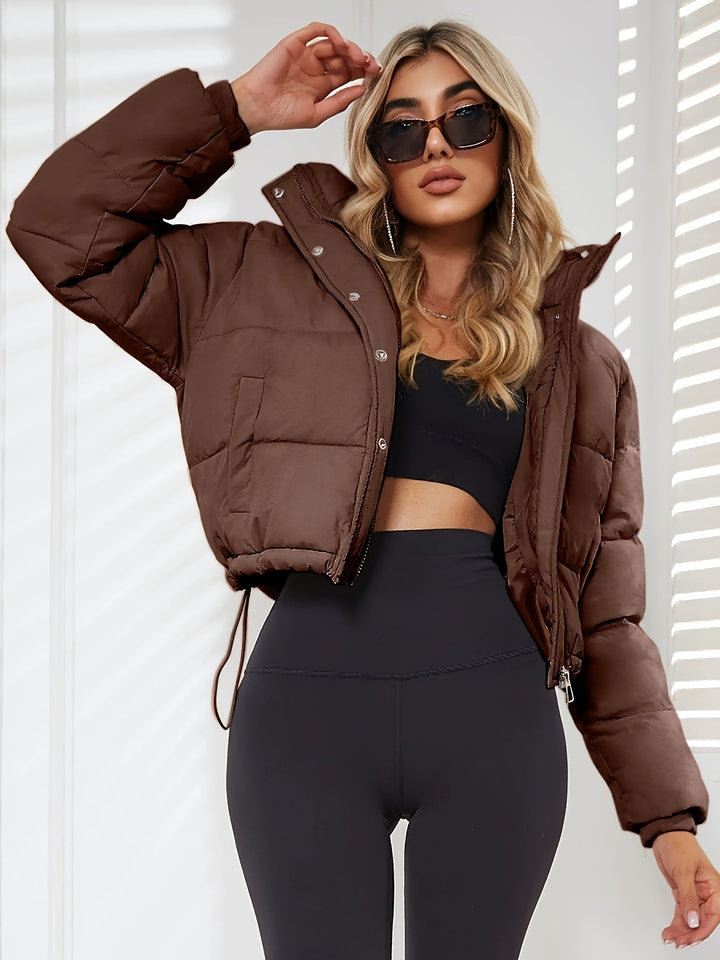 Women's jacket transitional jacket polyester short with hood