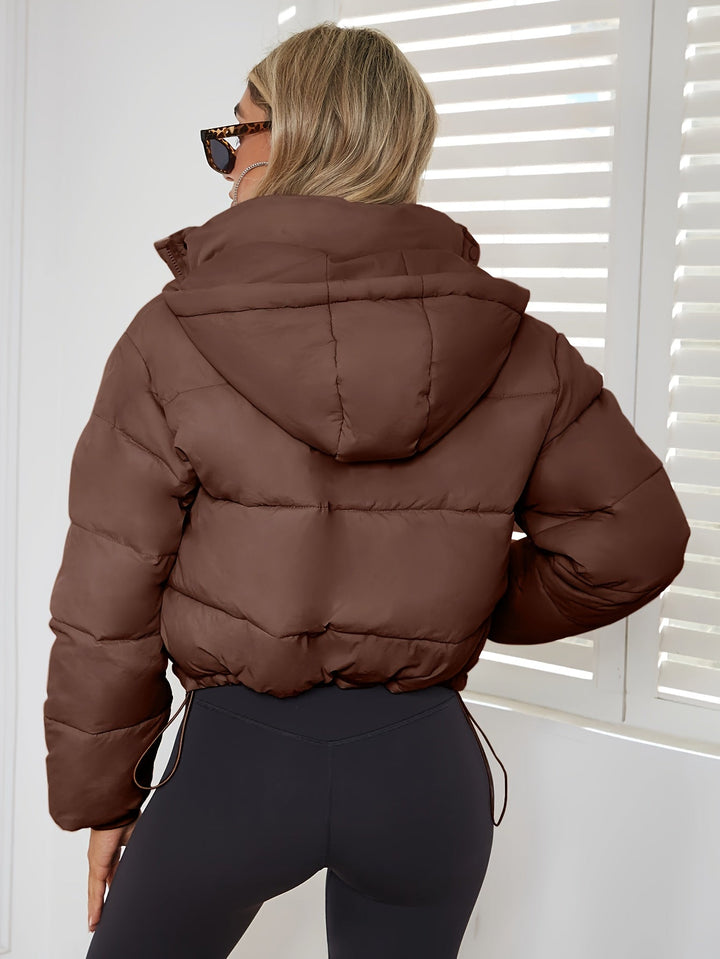 Women's jacket transitional jacket polyester short with hood