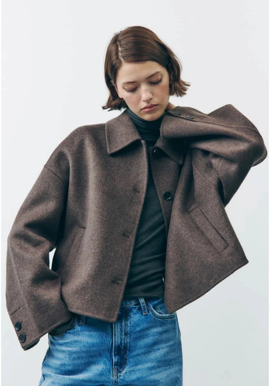 Women's Jacket Plus Size Elegant Warm Material Modern Style