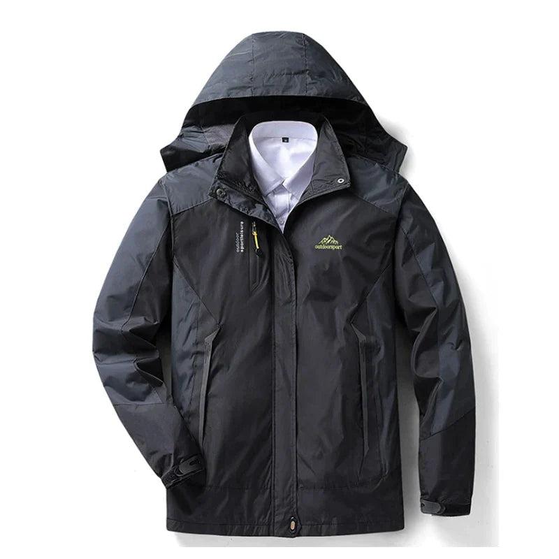Women's jacket waterproof with hood and warming inner lining