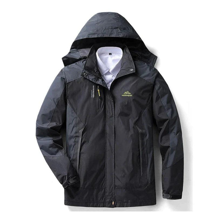 Women's jacket waterproof with hood and warming inner lining