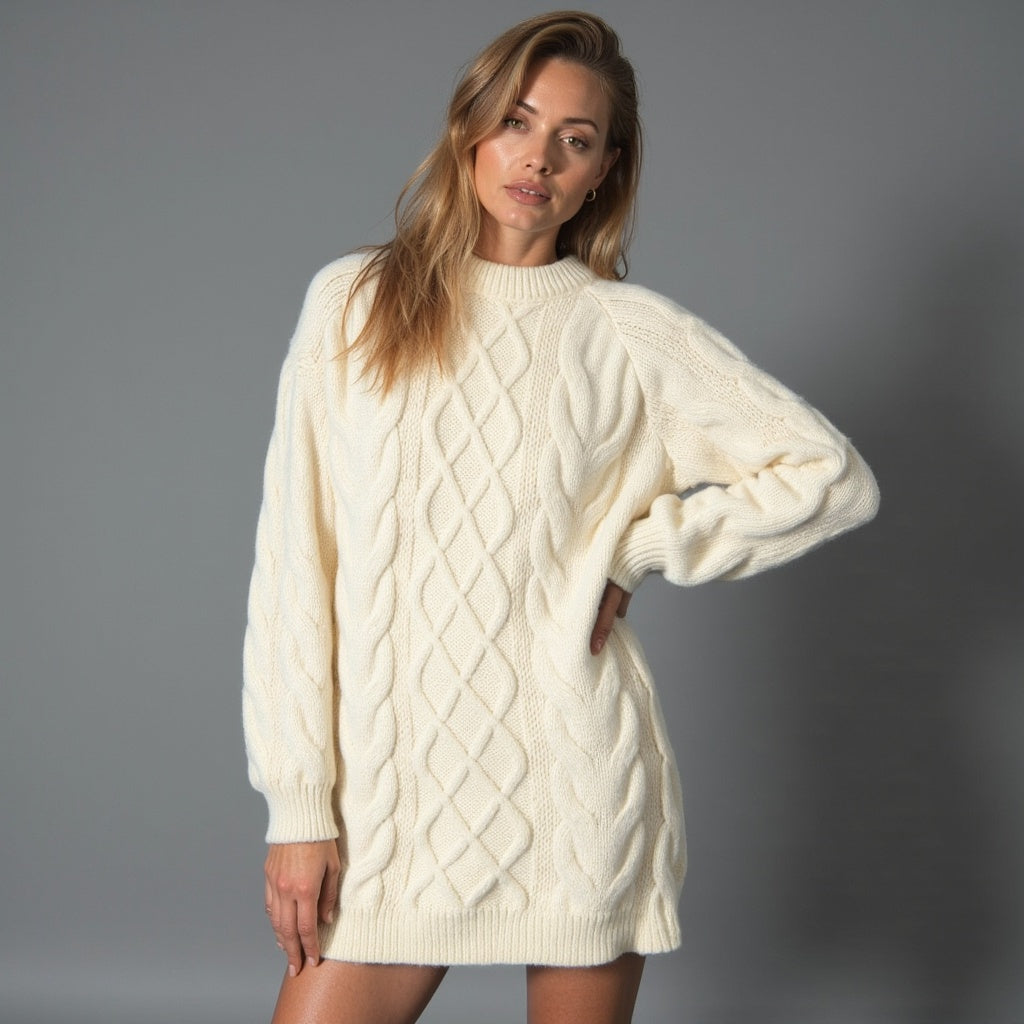 Damenpullover Baumwolle Eleganter Stil Atmungsaktiv Warm