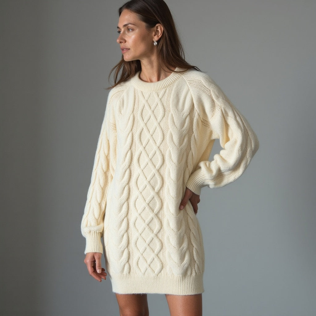 Damenpullover Baumwolle Eleganter Stil Atmungsaktiv Warm