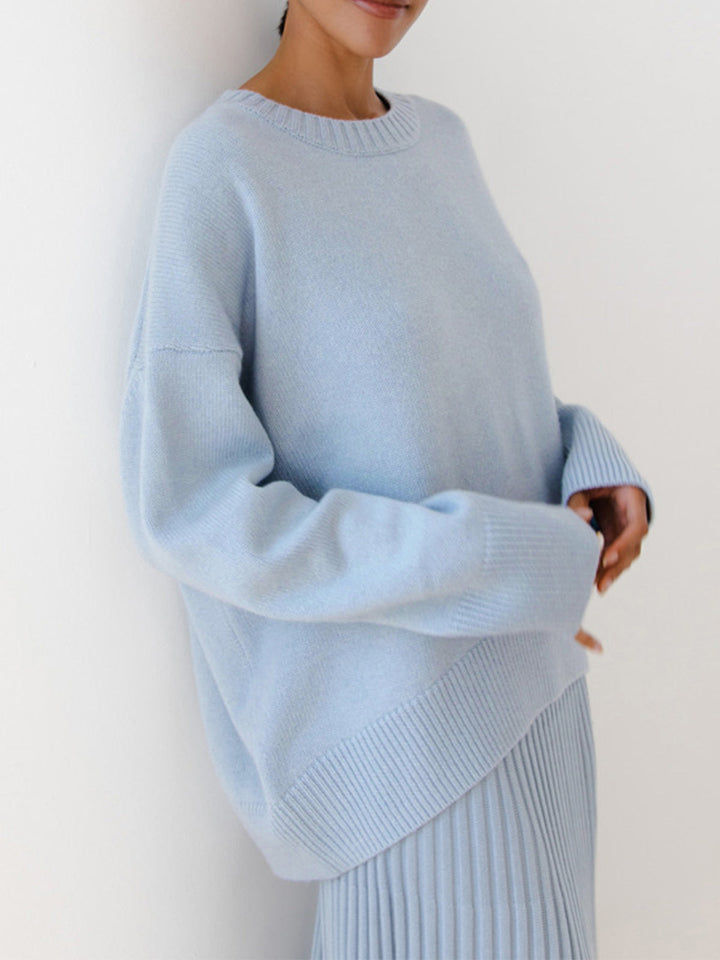 Pull femme coton oversize décontracté