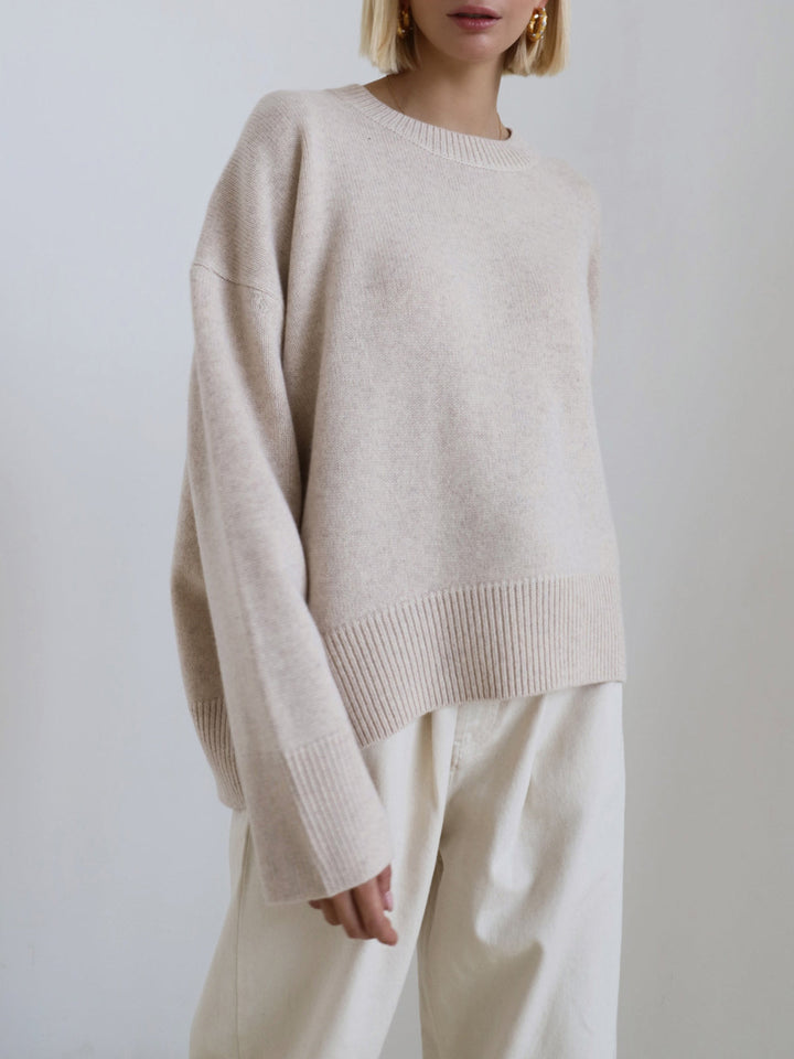 Pull femme coton oversize décontracté