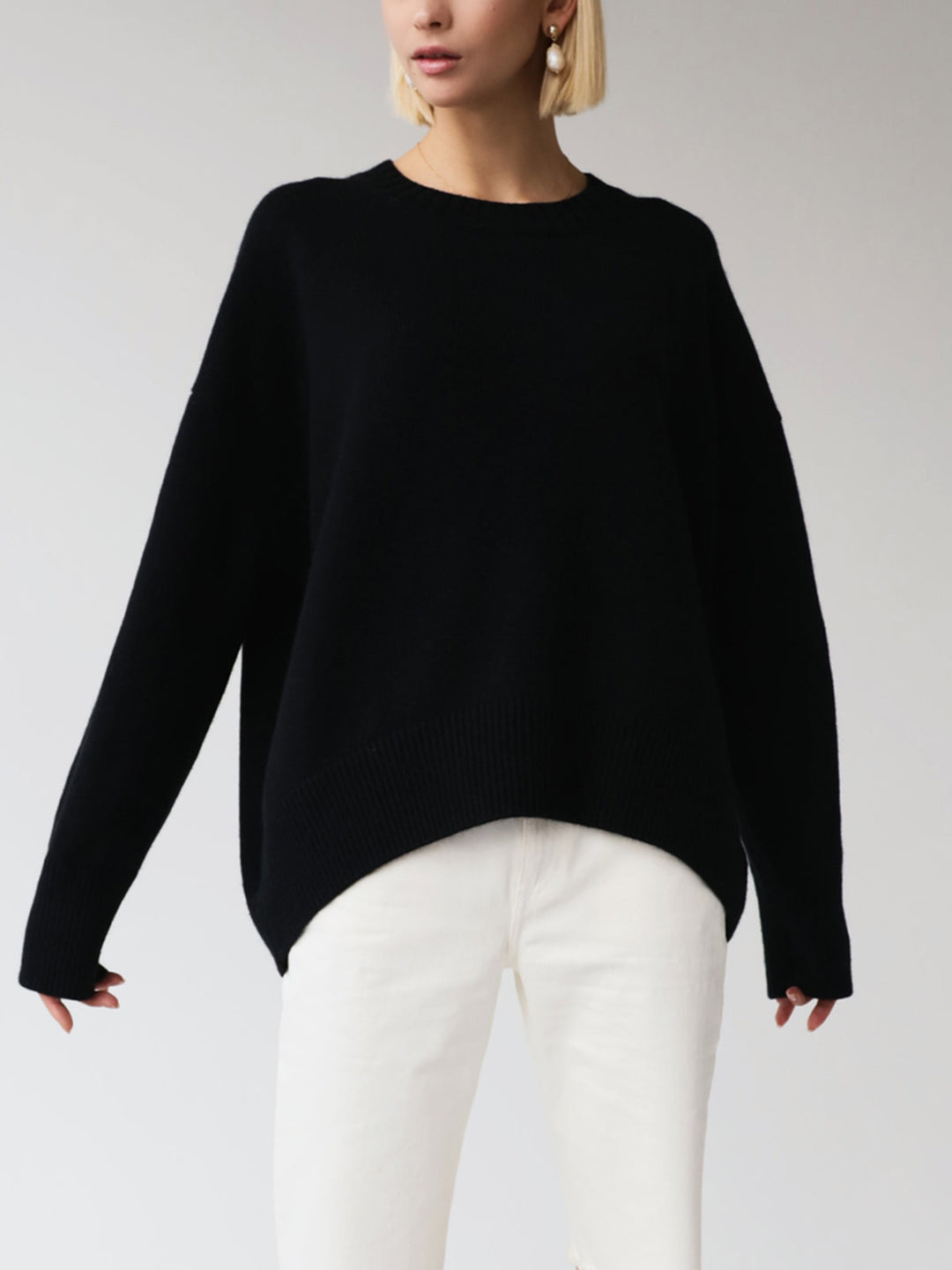 Pull femme coton oversize décontracté
