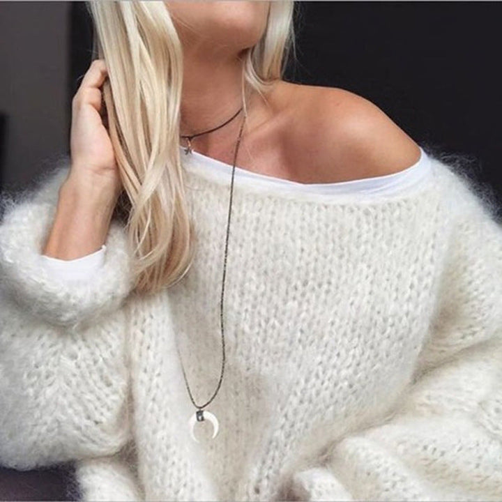 Pull femme oversize chaud doux décontracté