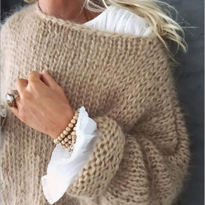 Pull femme oversize chaud doux décontracté