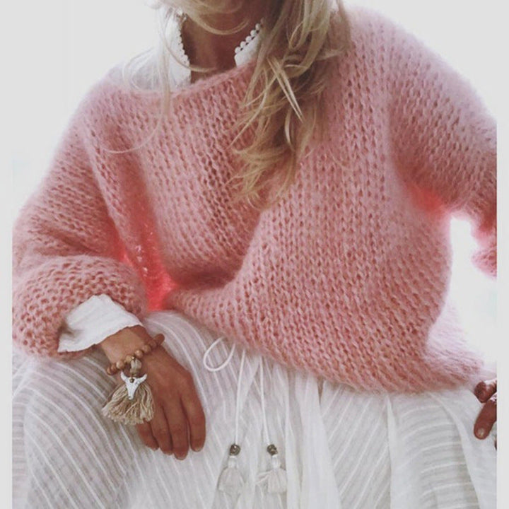 Pull femme oversize chaud doux décontracté
