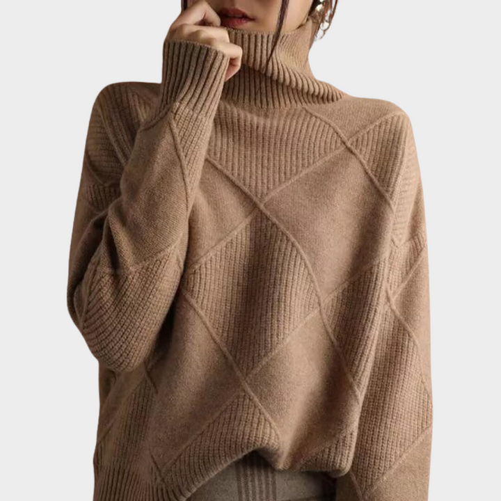 Damenpullover Rollkragen Baumwolle Eleganter Stil