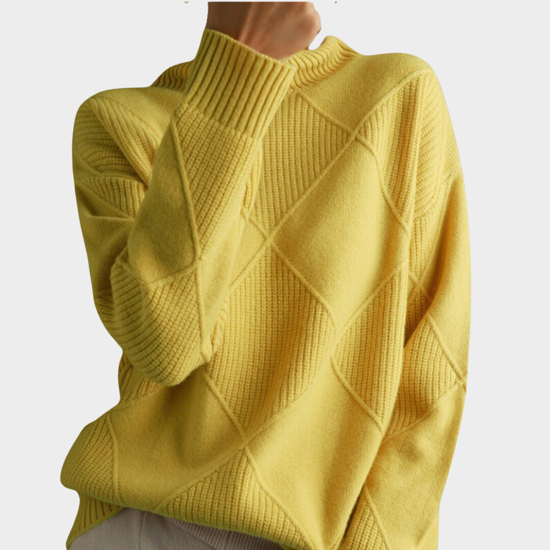 Damenpullover Rollkragen Baumwolle Eleganter Stil