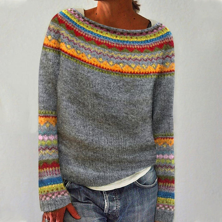 Damenpullover Vintage Stil aus Atmungsaktivem Material