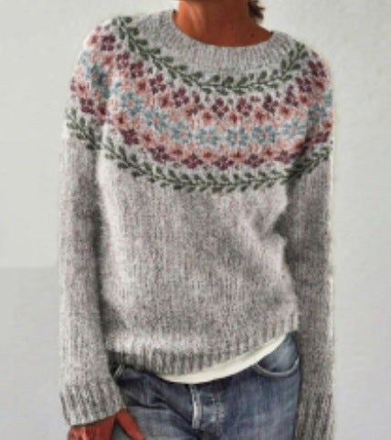 Damenpullover Vintage Stil aus Atmungsaktivem Material