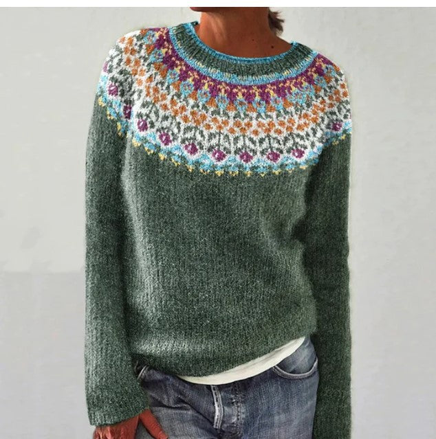 Damenpullover Vintage Stil aus Atmungsaktivem Material
