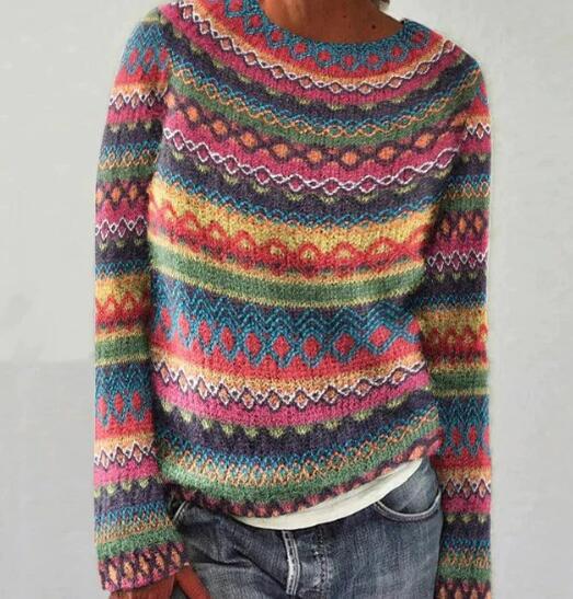Damenpullover Vintage Stil aus Atmungsaktivem Material