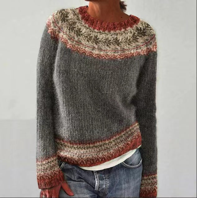Damenpullover Vintage Stil aus Atmungsaktivem Material