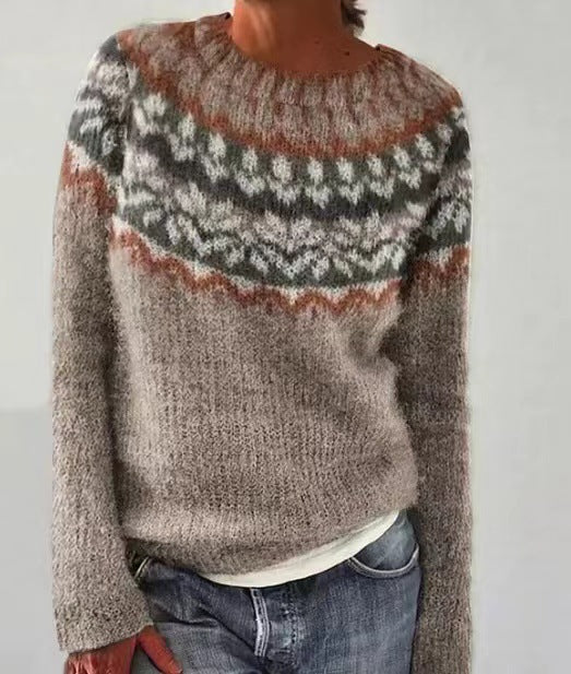 Damenpullover Vintage Stil aus Atmungsaktivem Material