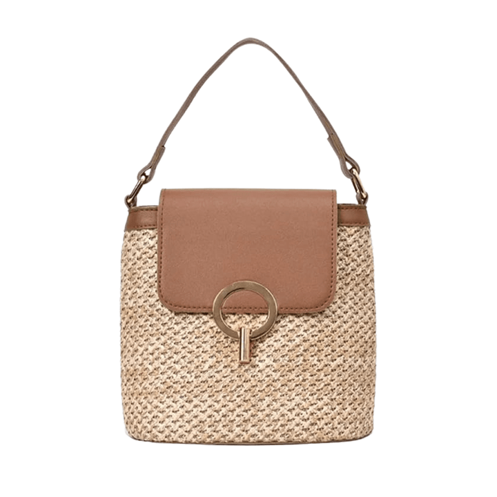 Grande sac de plage en cuir végan – Fait main & Élégant