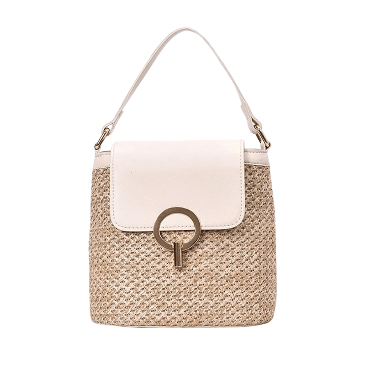 Grande sac de plage en cuir végan – Fait main & Élégant