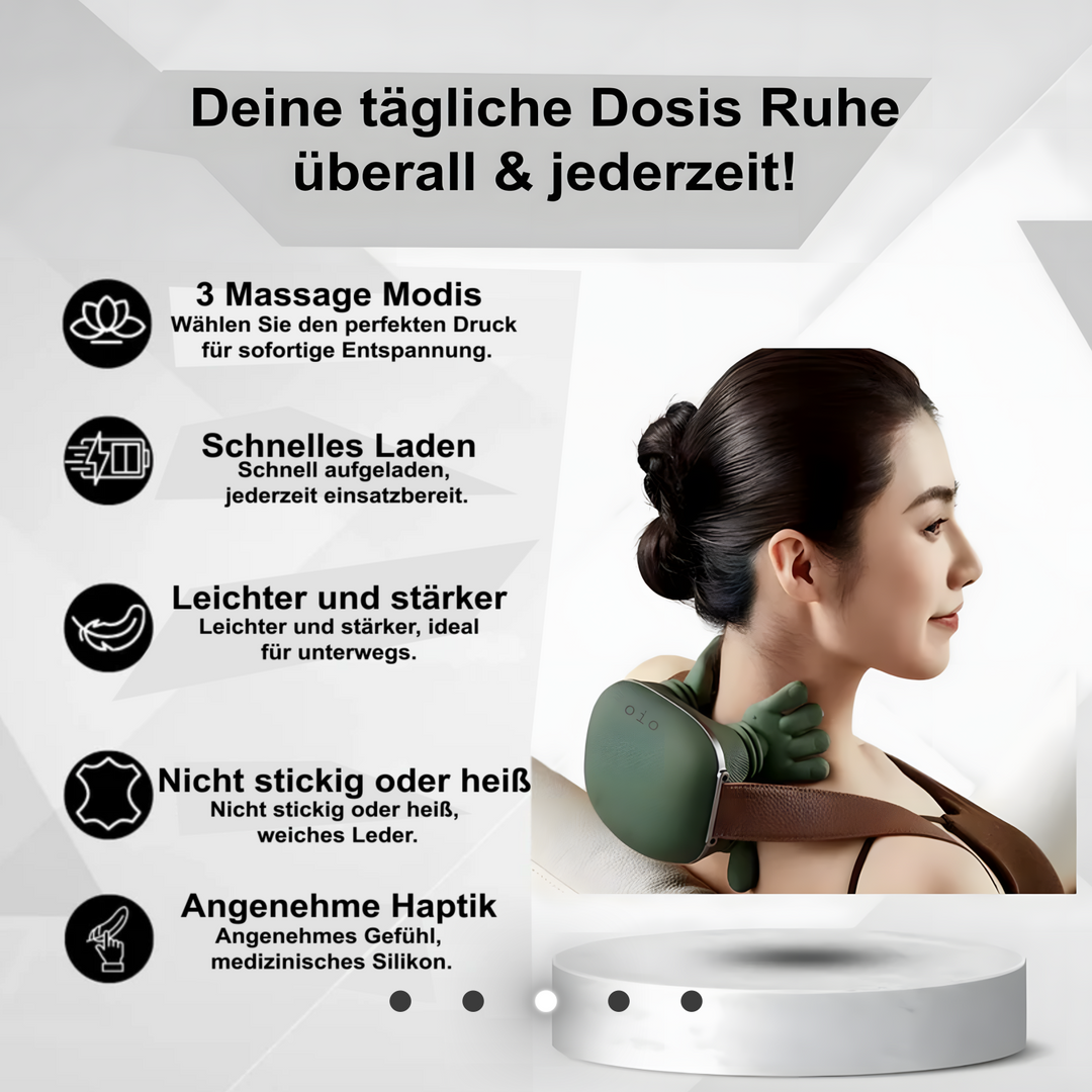 Ergonomisches Nackenmassagegerät für Entspannung – Schulter Massagegerät mit Multidimensionaler Massagefunktion 2
