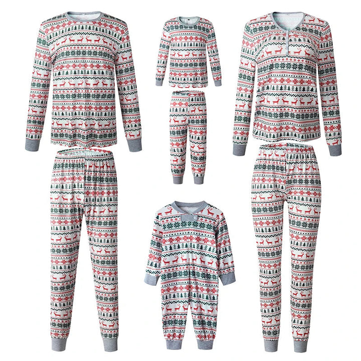 Familienpyjama Set Baumwolle Für Damen und Herren 4