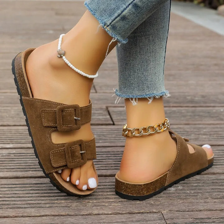 Women's Non-Slip Suede Flip-Flops – Beach & Outdoor Summer Shoes