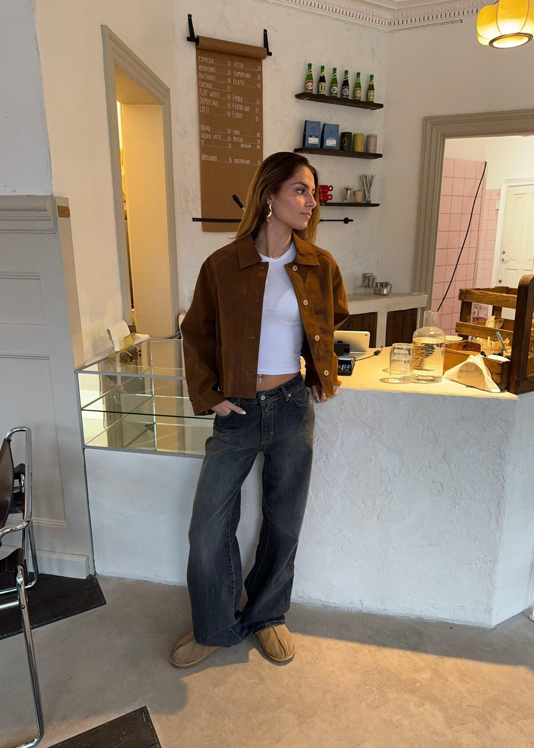 Veste pour femmes – Mélange de coton – Coupe décontractée avec fermeture éclair
