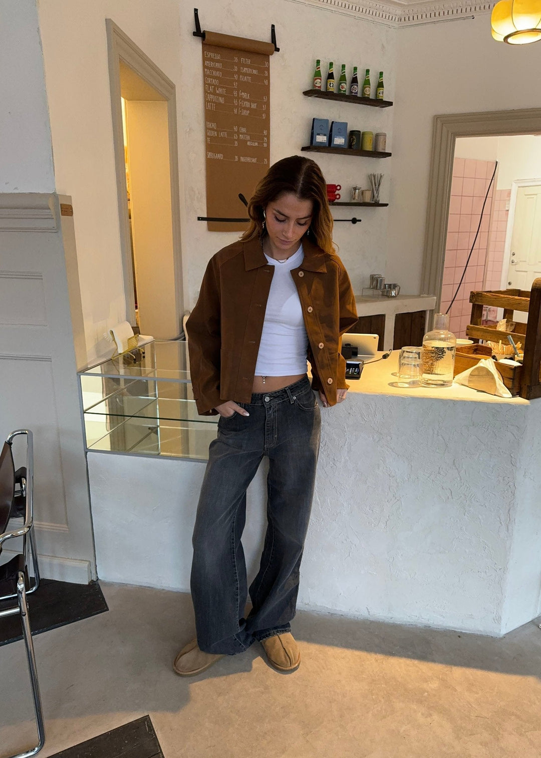 Veste pour femmes – Mélange de coton – Coupe décontractée avec fermeture éclair