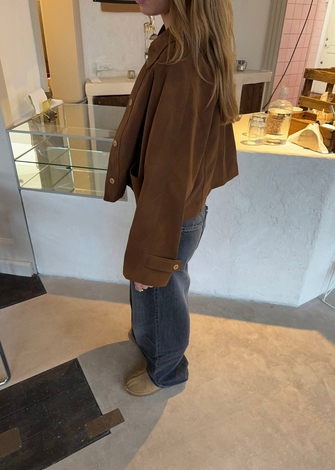 Veste pour femmes – Mélange de coton – Coupe décontractée avec fermeture éclair