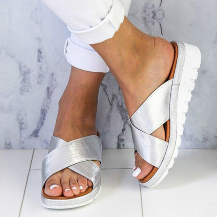 Sandales confortables véganes – Semelle en mousse à mémoire, sangles réglables