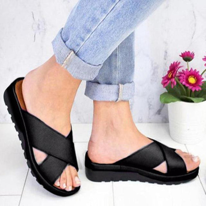 Sandales confortables véganes – Semelle en mousse à mémoire, sangles réglables