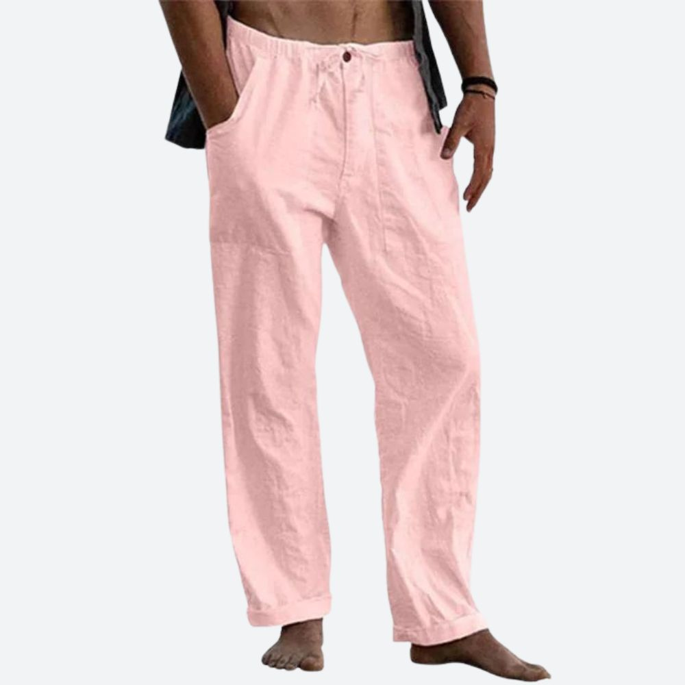 Herren Casual Leinenhose – Stylische Sommerhose für Herren, Atmungsaktiv und Bequem