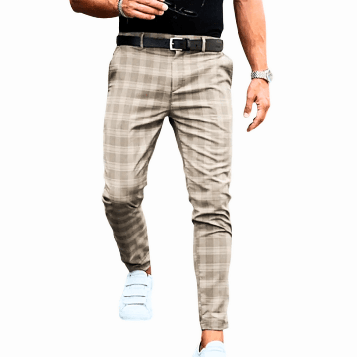 Elegante Karohose Für Herren, Bequem & Vielseitig, Ideal Für Jeden Anlass
