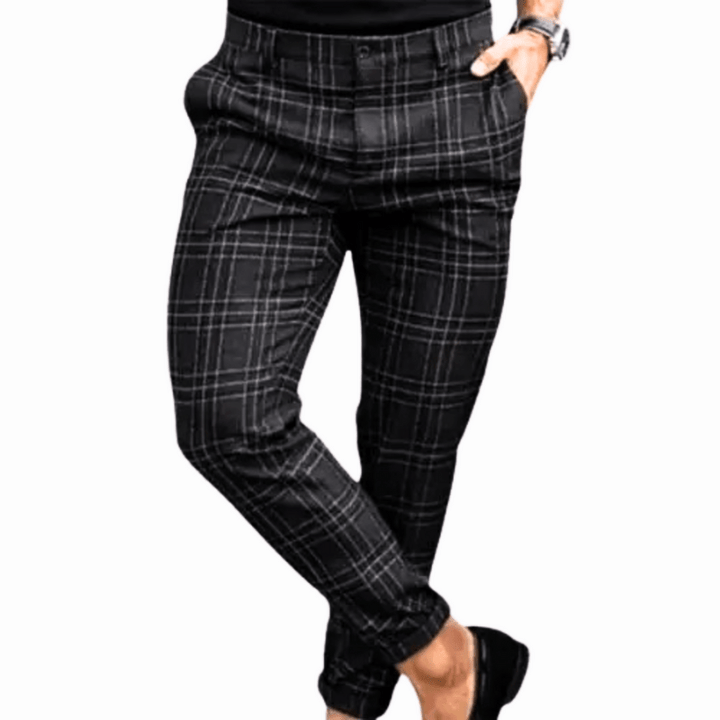 Elegante Karohose Für Herren, Bequem & Vielseitig, Ideal Für Jeden Anlass
