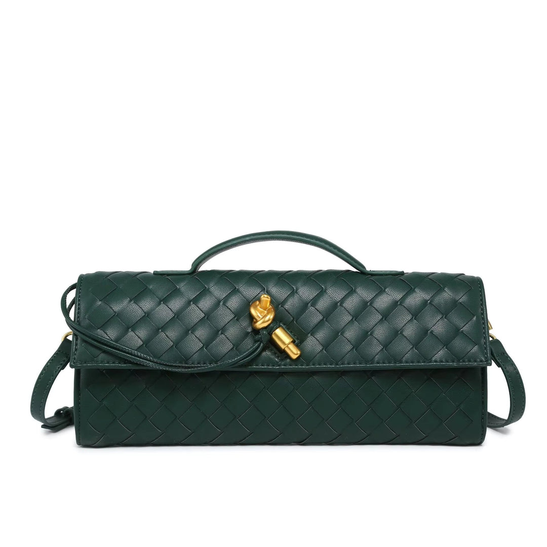Pochette en cuir vegan de luxe – Tissée à la main, élégante et durable