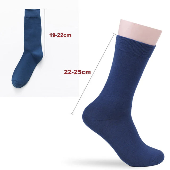 10 Paar hochwertige Frühlings-Herbst-Baumwoll-Socken für Männer