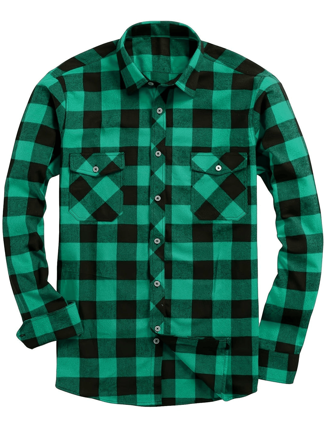 Chemise homme coton style bûcheron manches longues décontractée