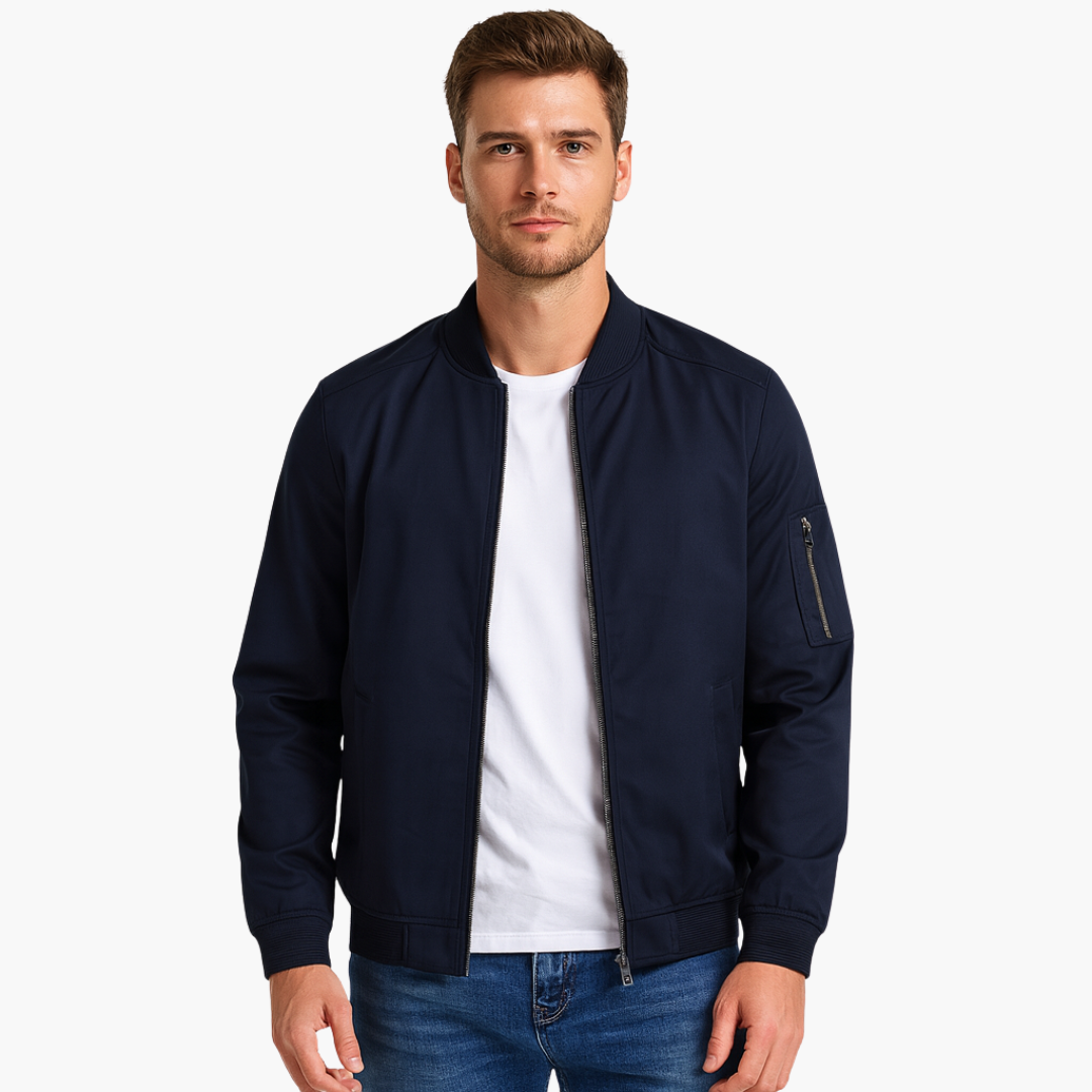 Herren Bomberjacke Baumwolle Sportlich