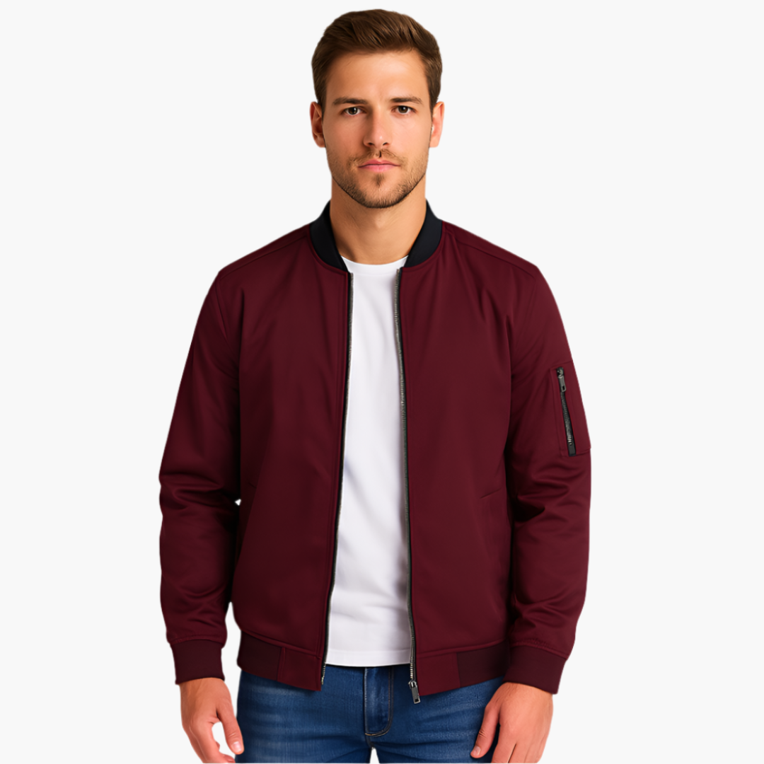 Herren Bomberjacke Baumwolle Sportlich