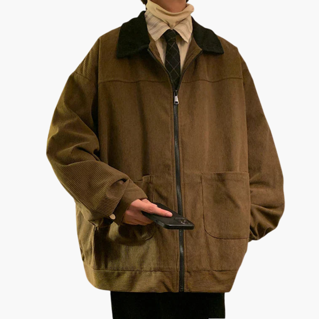 Herren Bomberjacke Cord Stil