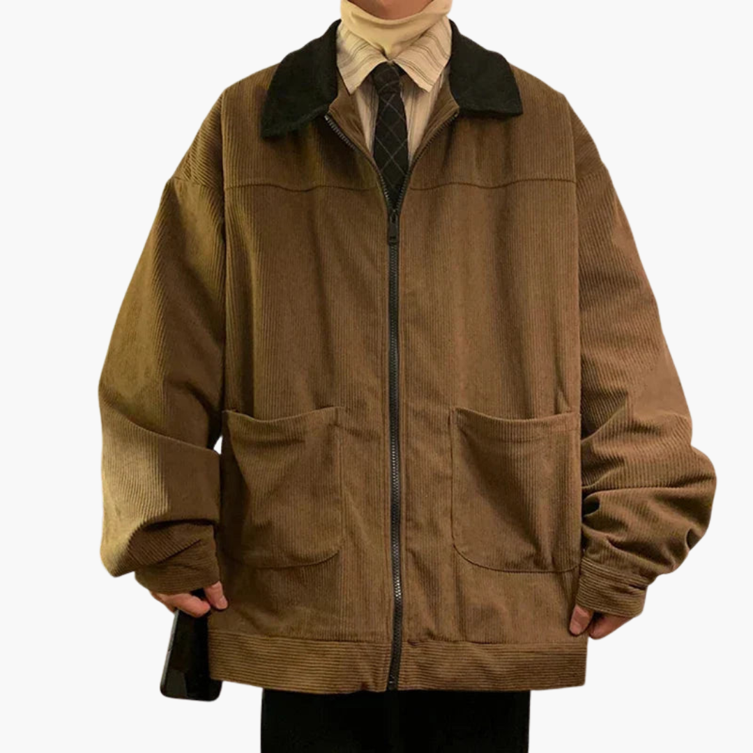 Herren Bomberjacke Cord Stil