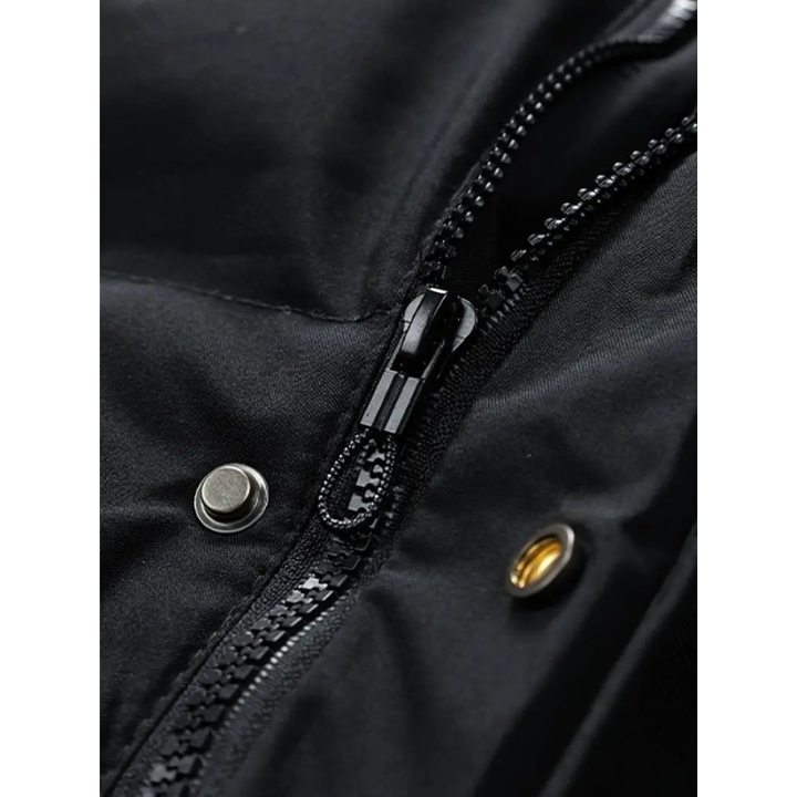 Herren Daunenjacke Lange Pufferjacke 7