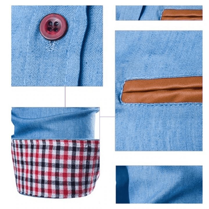 Chemise en denim pour homme à manches longues