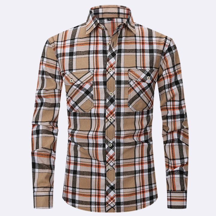 Chemise en flanelle à manches longues pour hommes à carreaux – Chemise confortable pour hommes pour le quotidien et les loisirs
